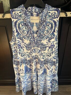 Smith & Quinn Sundress Tatum Port Porcelain blue/white day dress